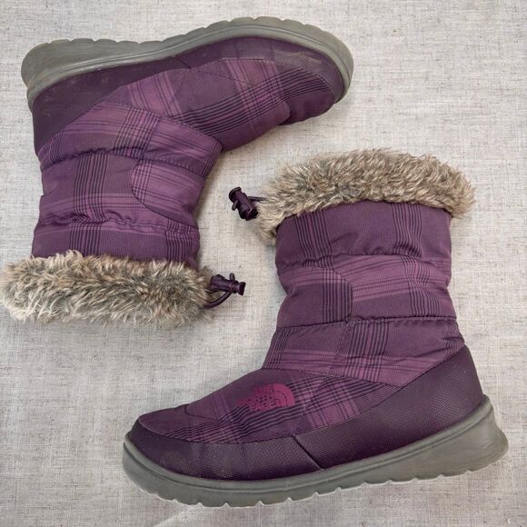 North Face Nuptse Bootie Fur IV‎ Purple Down Gorpcore Women's 7 - Picture 10 of 10